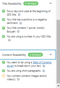 rankmath readability